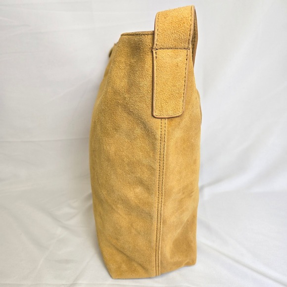 Margot New York Kaye Bucket Suede Leather Tote Bag, Tan, MG3317, NWT $158 MSRP - Picture 4 of 13